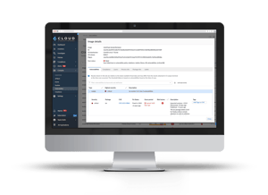 Análisis de imágenes de contenedor mockup